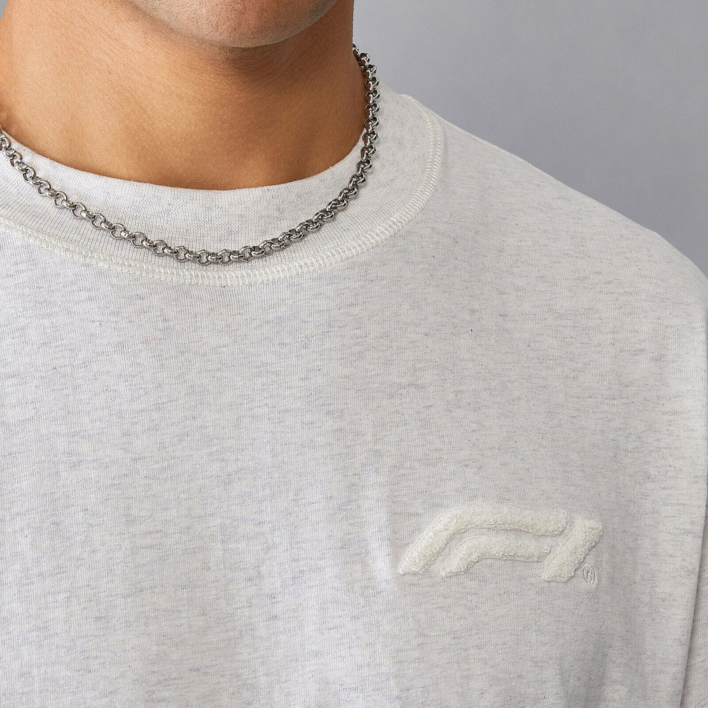 Formula 1 Tech Relaxed Fit Boucle T-Shirt - Grey/White T-shirts Formula 1 
