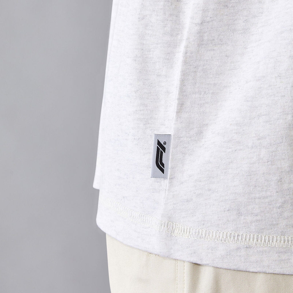 Formula 1 Tech Relaxed Fit Boucle T-Shirt - Grey/White T-shirts Formula 1 
