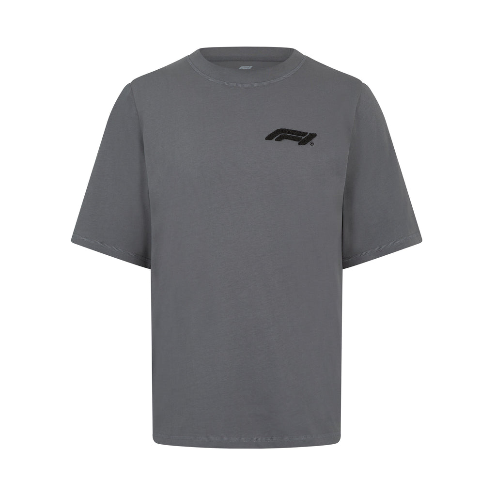 Formula 1 Tech Relaxed Fit Boucle T-Shirt - Grey/White T-shirts Formula 1 XS Grey 