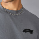Formula 1 Tech Relaxed Fit Boucle T-Shirt - Grey/White T-shirts Formula 1 