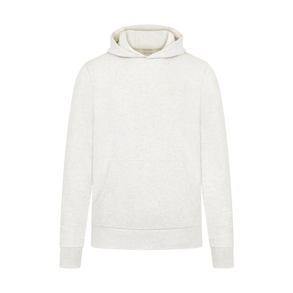 Formula 1 Tech Relaxed Fit Boucle Hoodie - Grey/White Hoodies Formula 1 XS White 