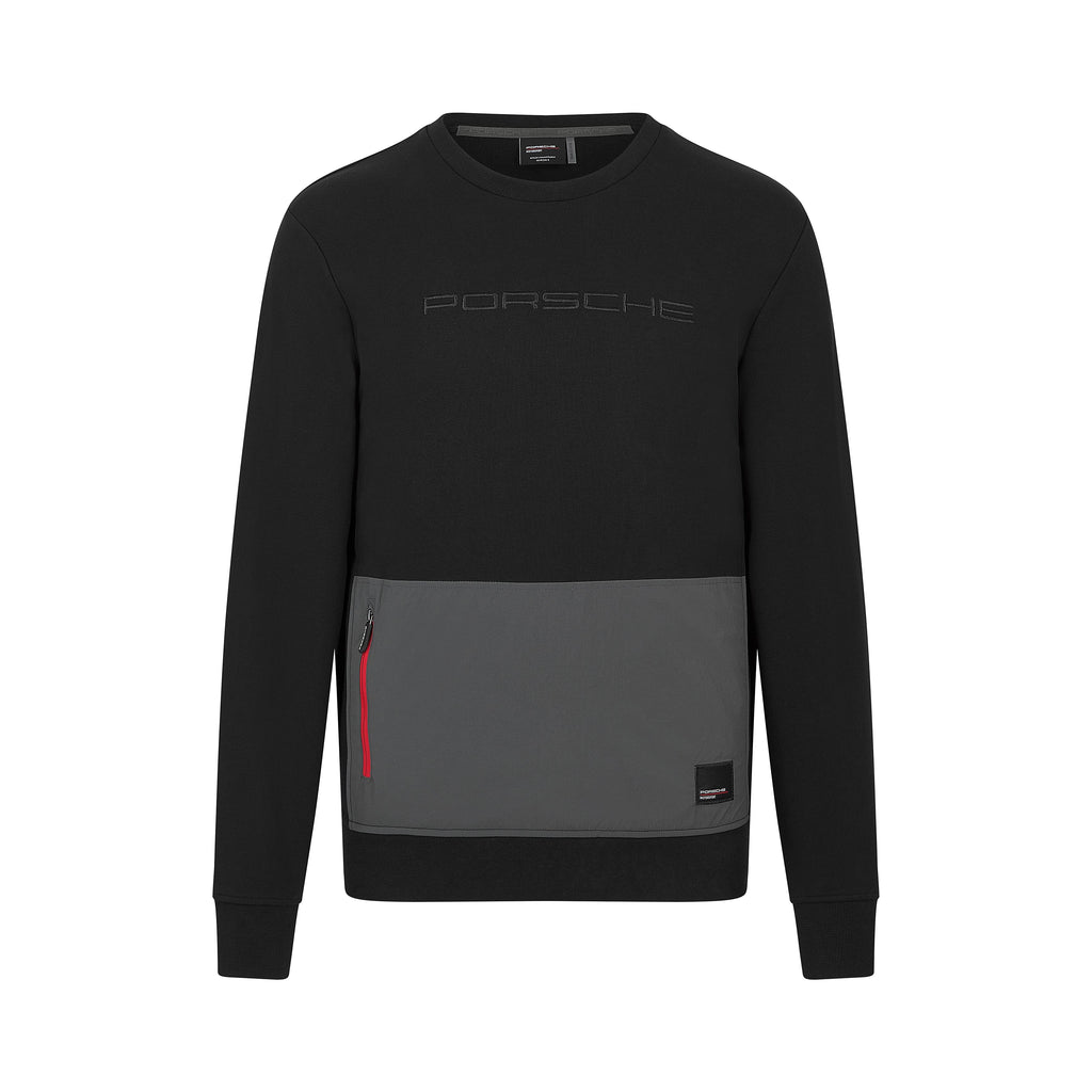 Porsche Motorsport Utility Crew Sweatshirt - Black Sweatshirt Porsche 