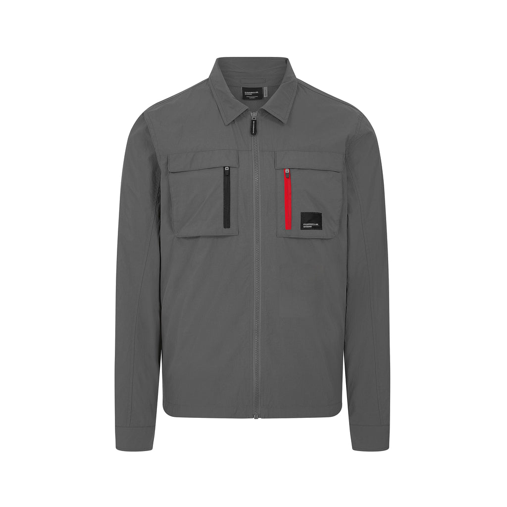 Porsche Motorsport Men's Utility Overshirt Jacket - Grey Jackets Porsche 