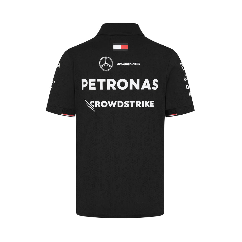 Mercedes AMG Petronas F1 2024 Men's Team Polo Shirt - White/Black Polos Mercedes AMG Petronas 