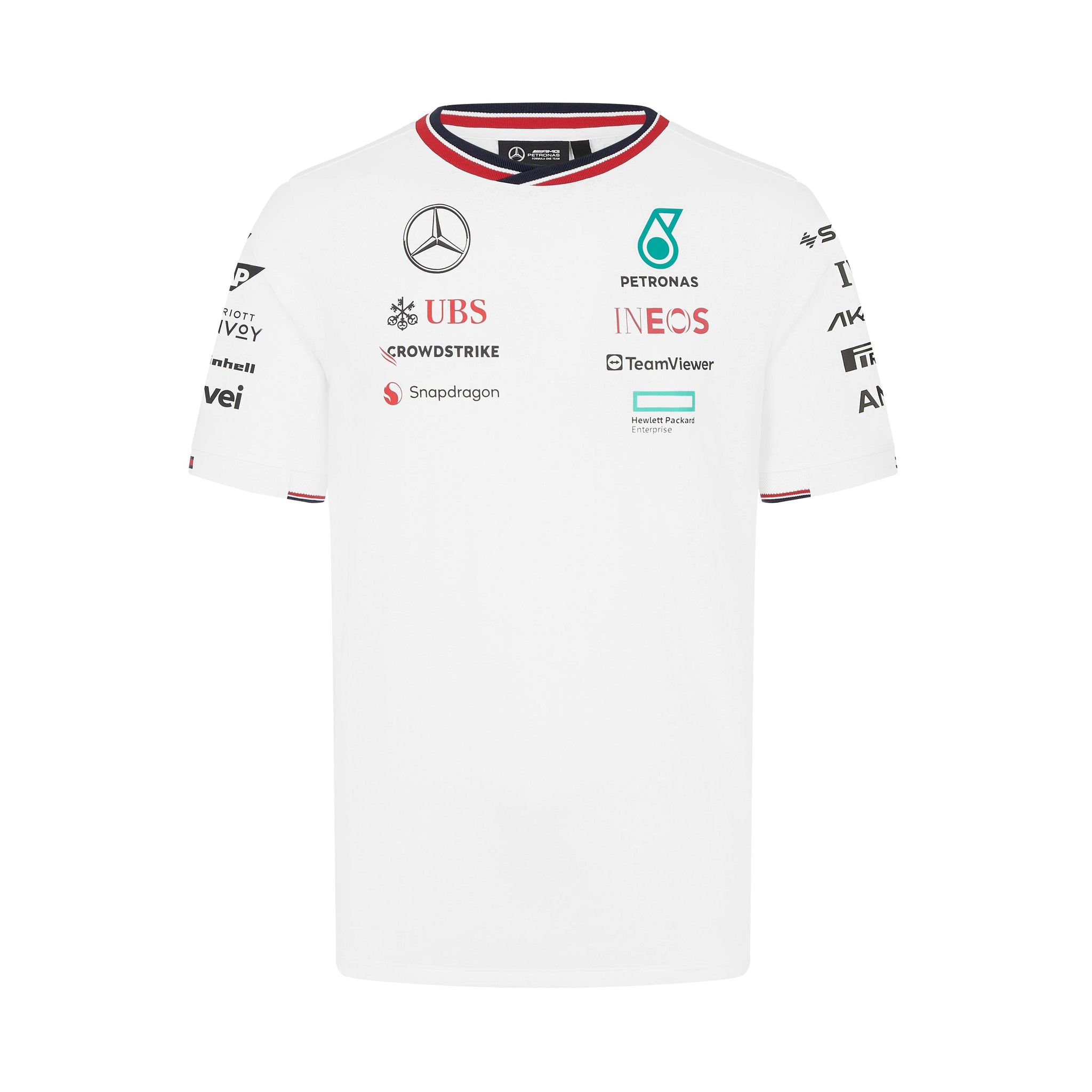 Mercedes AMG Petronas F1 Men's Team T-Shirt - White/Black – CMC
