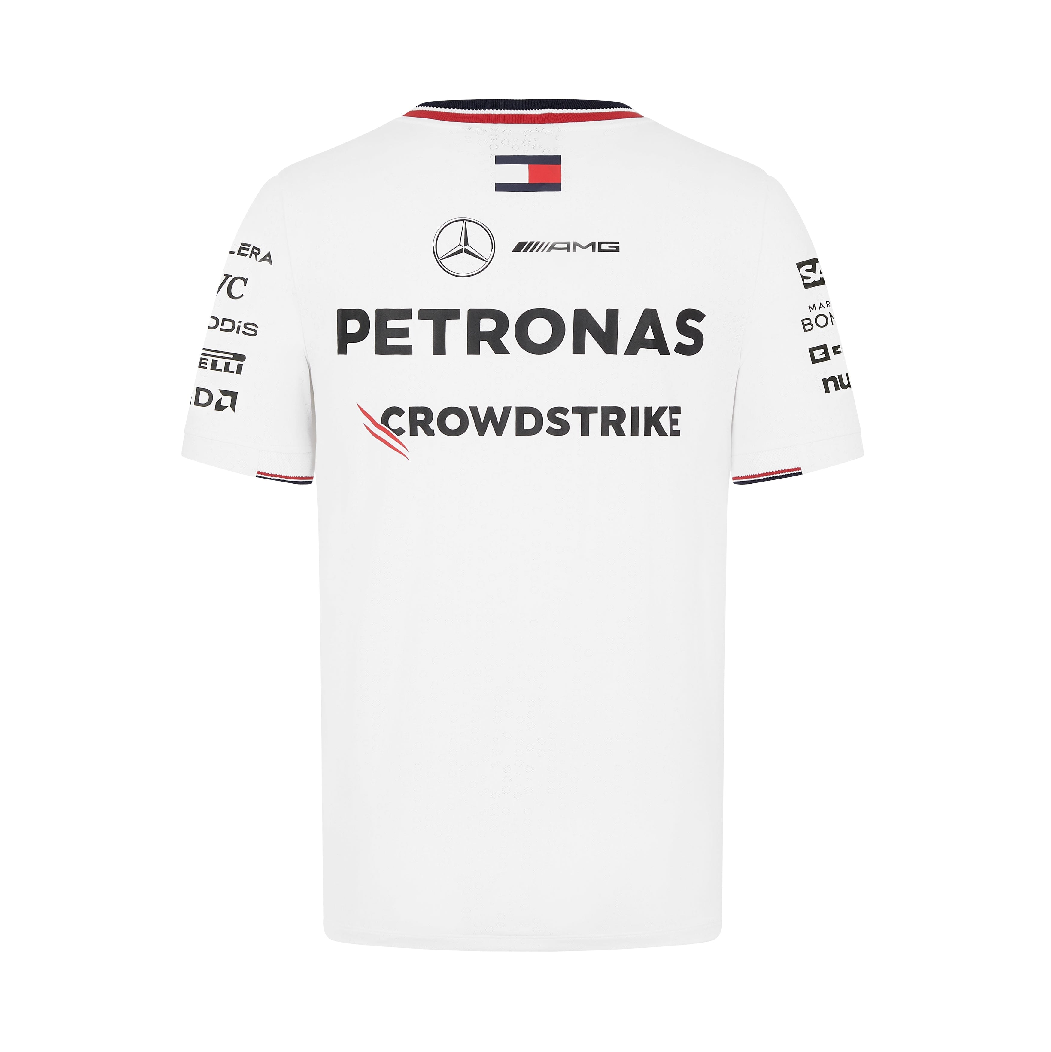 Mercedes AMG Petronas F1 2024 Men's Team T-Shirt - White/Black T-shirts Mercedes AMG Petronas 