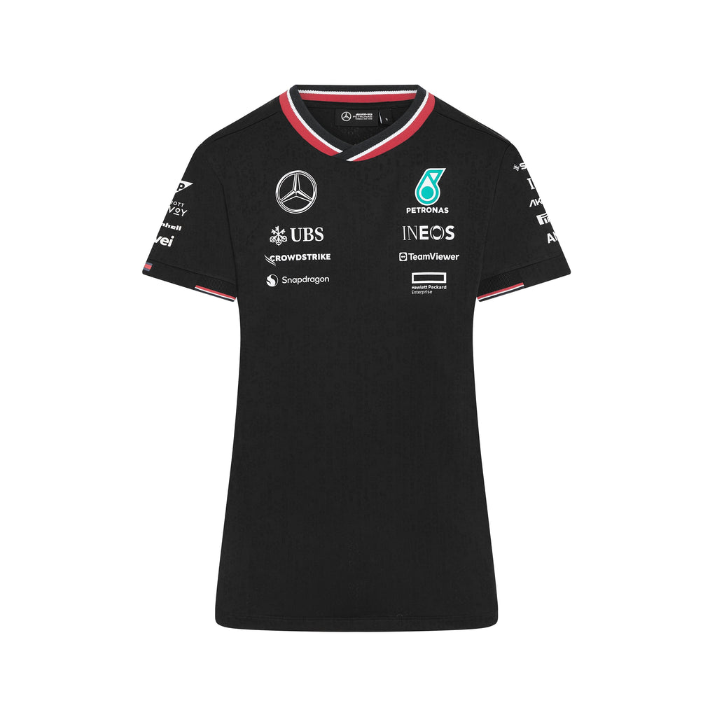 Mercedes AMG Petronas F1 2024 Women's Team T-Shirt - White/Black T-shirts Mercedes AMG Petronas XS Black 