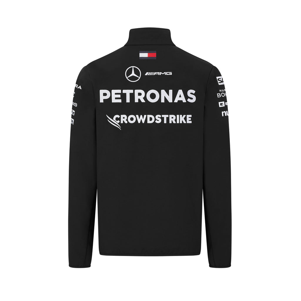 Mercedes AMG Petronas F1 2024 Men's Team Softshell Jacket - Black Jackets Mercedes AMG Petronas 