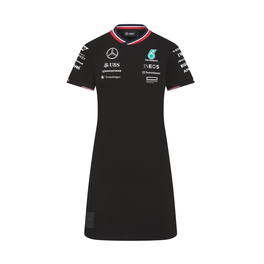 Mercedes AMG Petronas F1 2024 Women's Team T-shirt Dress - Black Dresses Mercedes AMG Petronas 