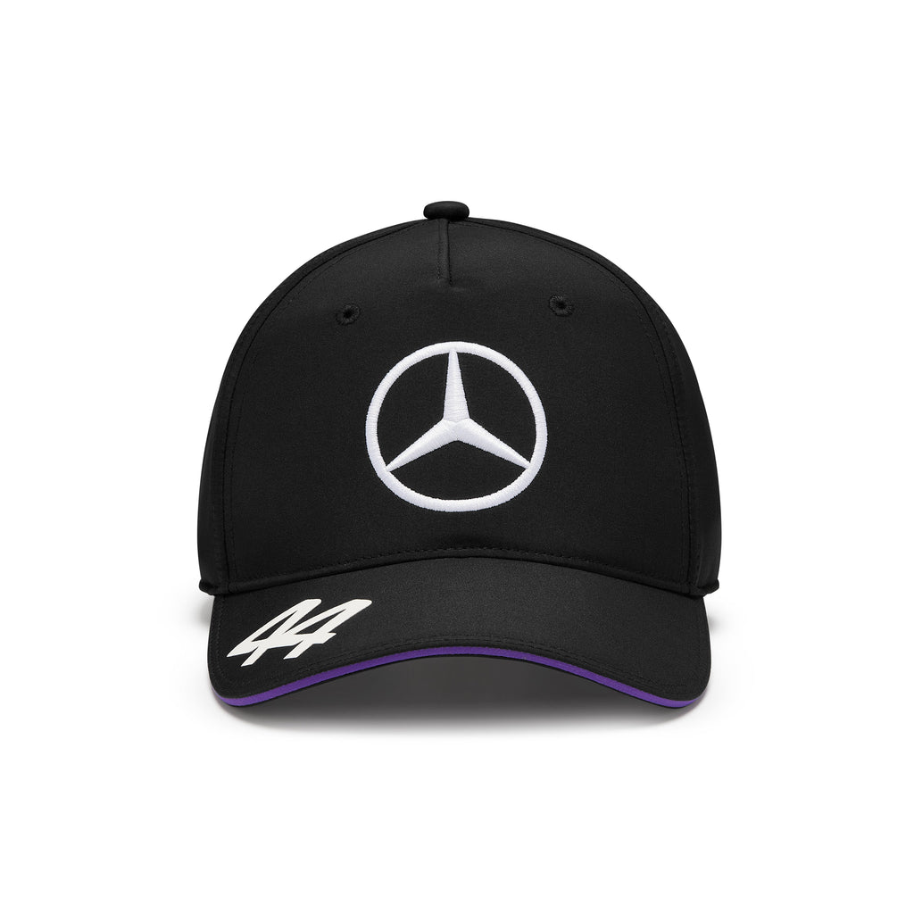 Mercedes AMG Petronas F1 2024 Kids Lewis Hamilton Driver Hat - Youth Black/Purple/White Hats Mercedes AMG Petronas Black 