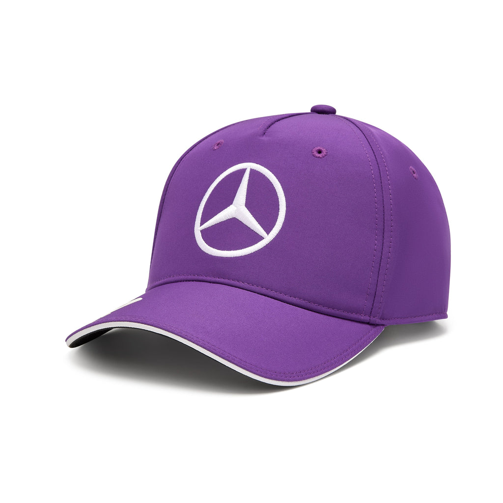Mercedes AMG Petronas F1 2024 Kids Lewis Hamilton Driver Hat - Youth Black/Purple/White Hats Mercedes AMG Petronas 
