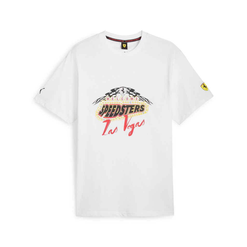 Scuderia Ferrari F1 Special Edition Las Vegas GP T-Shirt - Black/White/Red T-shirts Scuderia Ferrari XS White 