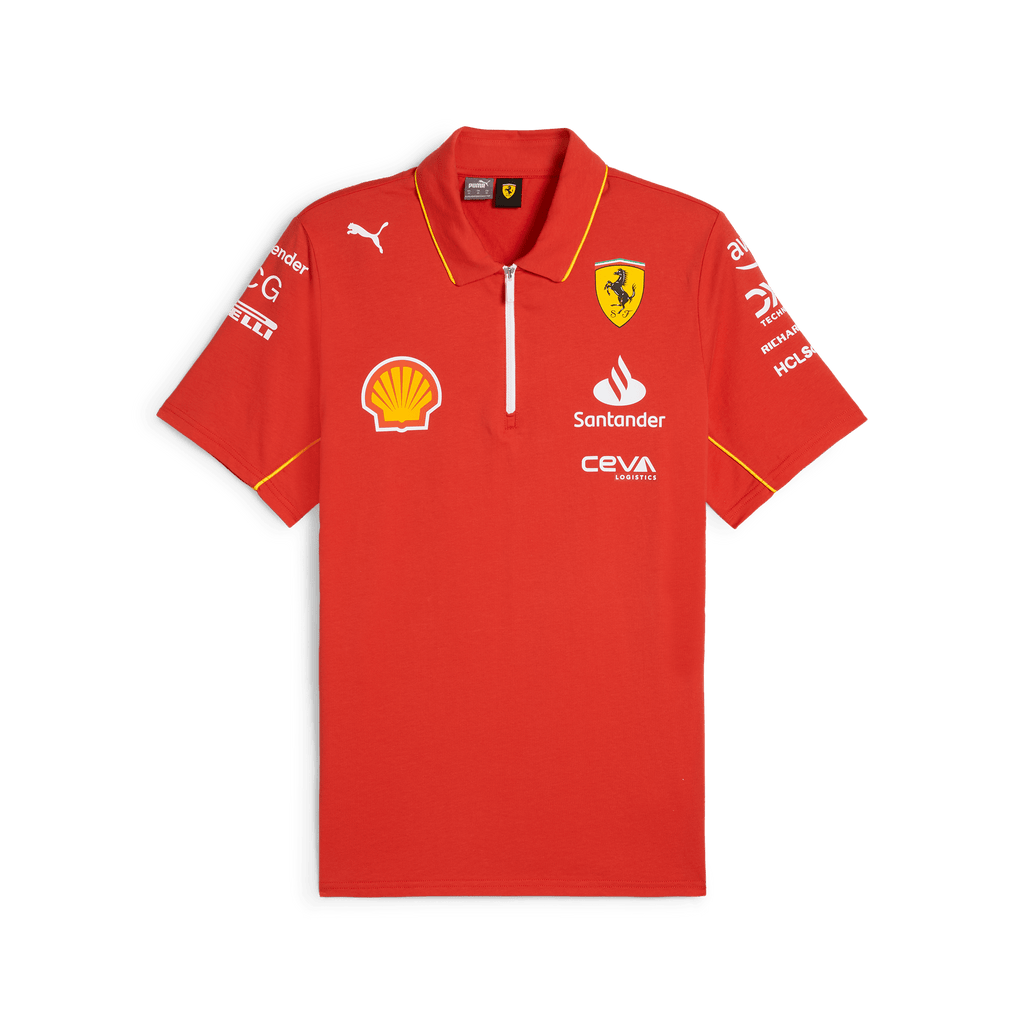 Scuderia Ferrari F1 2024 Men's Team Polo Shirt - Red Polos Scuderia Ferrari 