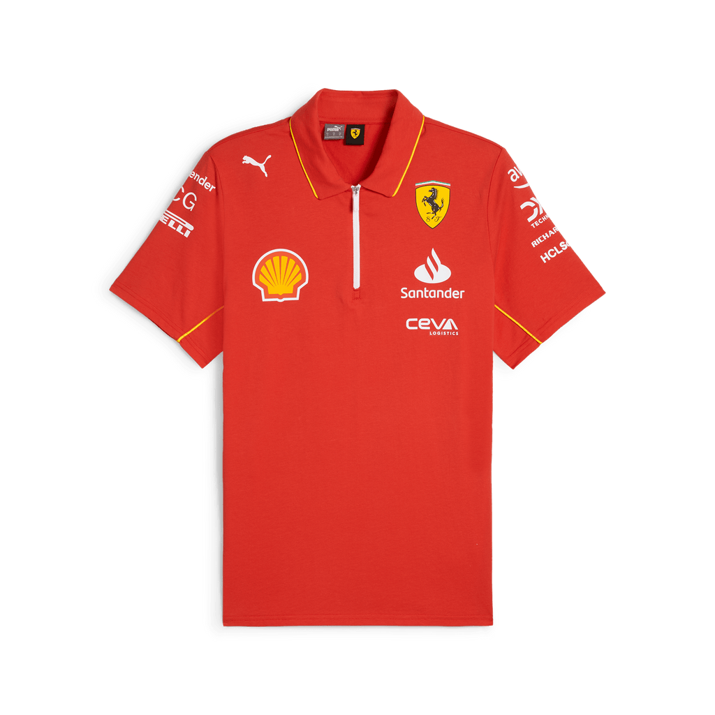 Scuderia Ferrari F1 2024 Men's Team Polo Shirt - Red Polos Scuderia Ferrari 