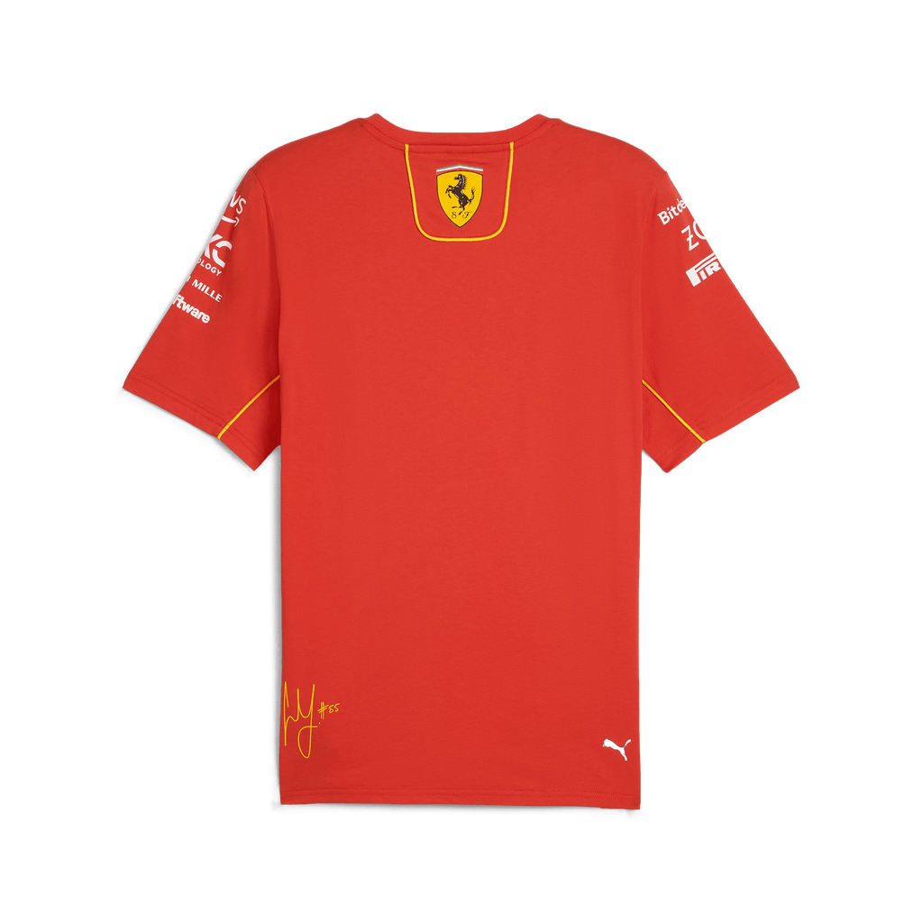 Scuderia Ferrari F1 2024 Men's Carlos Sainz Team T-Shirt - Red T-shirts Scuderia Ferrari 