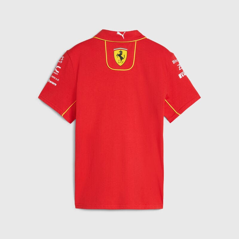 Scuderia Ferrari F1 2024 Kids Team Polo Shirt - Youth Red Polos Scuderia Ferrari 