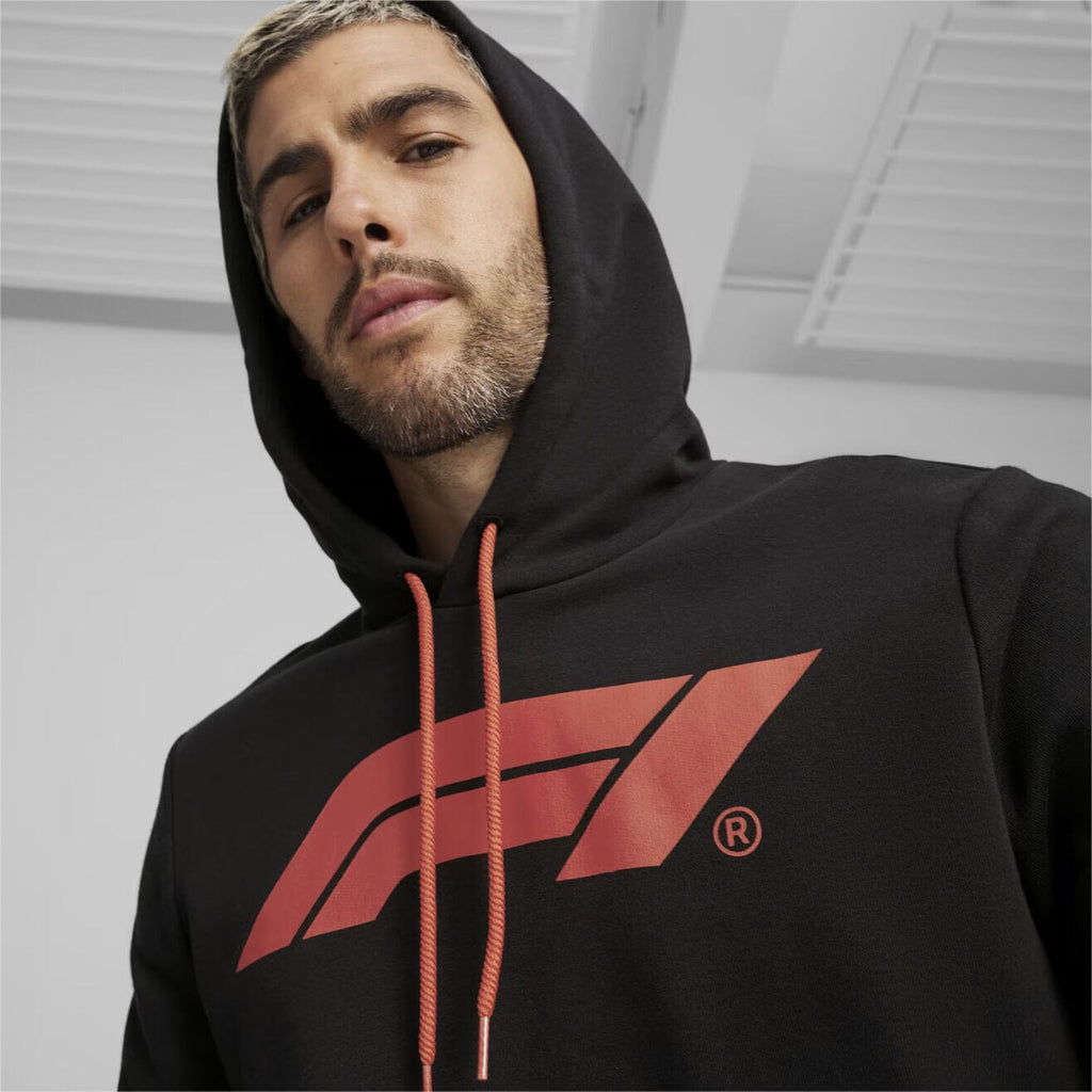 Formula 1 Tech Collection F1 Men's Logo Hooded Sweatshirt - Black/Red Hoodies Formula 1 
