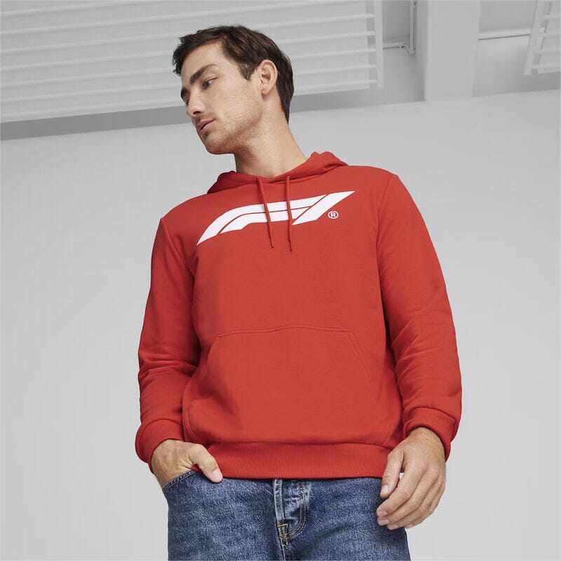 Formula 1 Tech Collection F1 Men's Logo Hooded Sweatshirt - Black/Red Hoodies Formula 1 