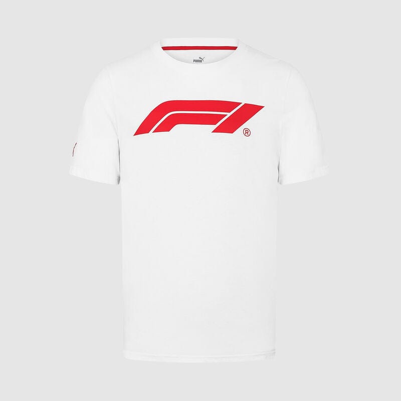 Formula 1 Tech Collection F1 Men's Logo T-Shirt - Black/Red/White T-shirts Formula 1 XS White 