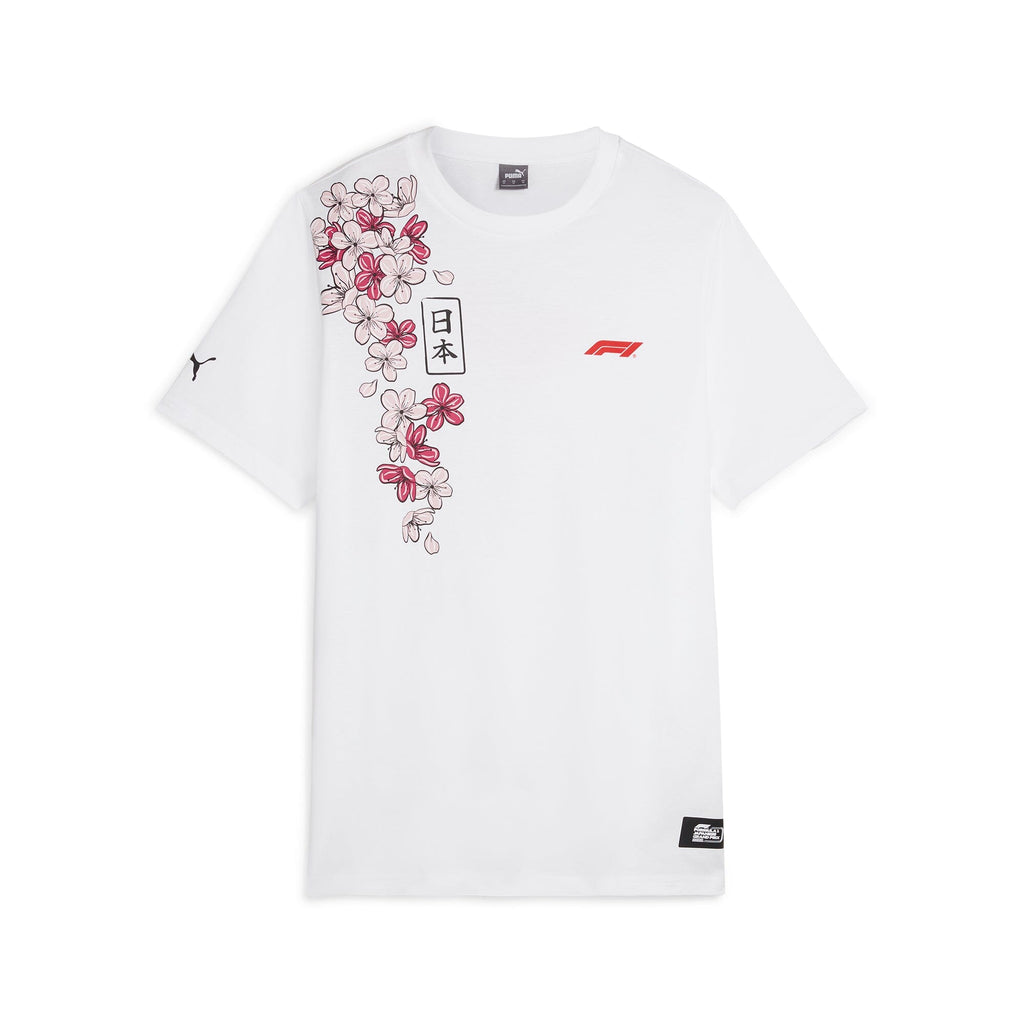 Formula 1 Tech Limited Edition Suzuka Japan GP Puma T-Shirt - White/Black T-shirts Formula 1 XS White 