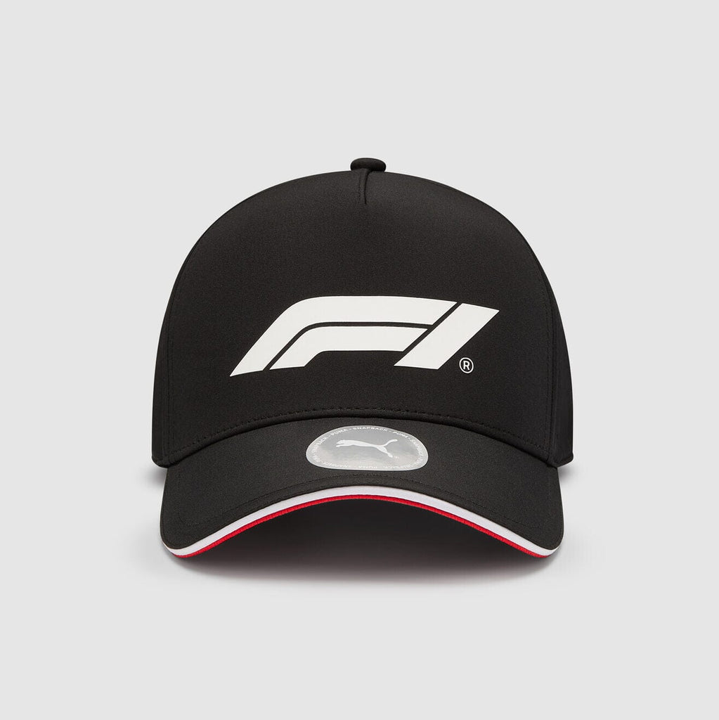 Formula 1 Tech Collection F1 Puma Large Logo Baseball Hat- Black/White/Red Hats Formula 1 