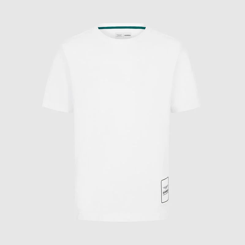 Aston Martin F1 Lifestyle Logo T-Shirt - Green/Lime/White T-shirts Aston Martin F1 XS White 