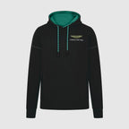 Aston Martin F1 Lifestyle Logo Hoodie - Black/Green Hoodies Aston Martin F1 XXS Black 