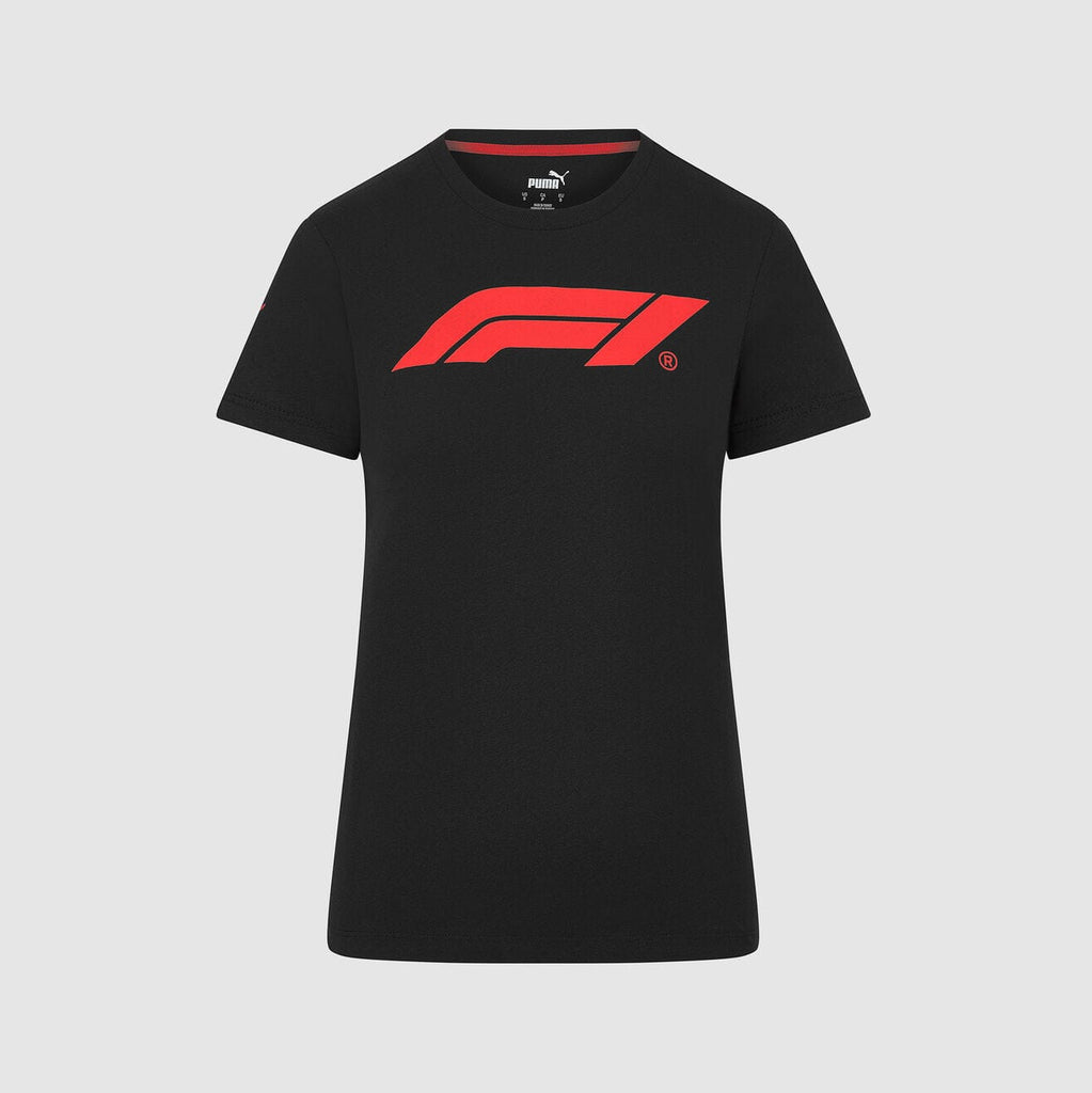 Formula 1 Tech Collection F1 Women's Puma Essentials Logo T-Shirt - Black T-shirts Formula 1 
