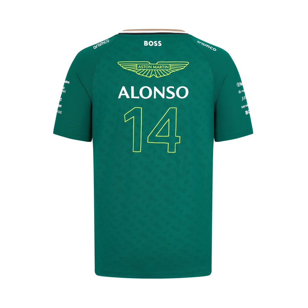 Aston Martin F1 2024 Kids Fernando Alonso Team T-Shirt - Youth Green T-shirts Aston Martin F1 