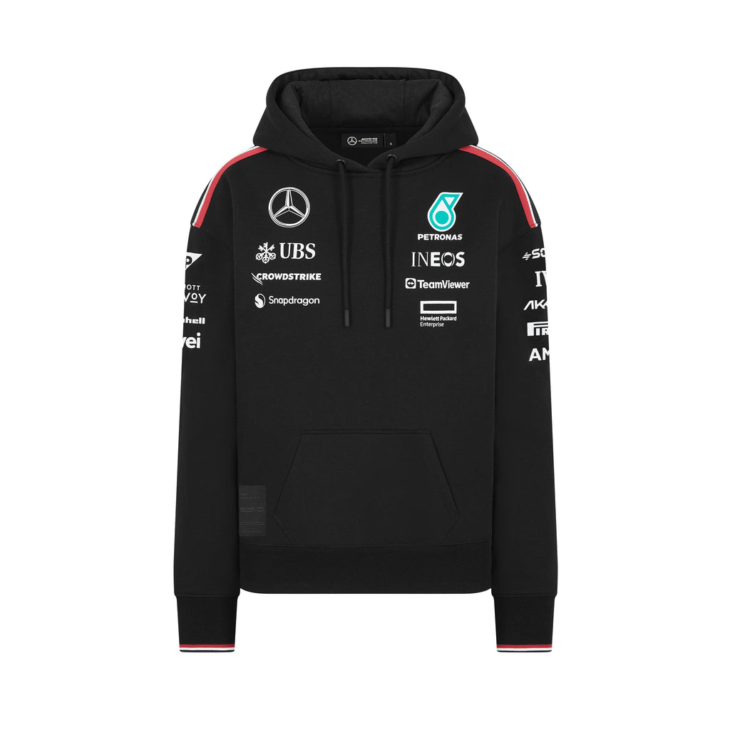 Mercedes AMG Petronas F1 2024 Women's Team Hoodie - Black Hoodies Mercedes AMG Petronas 