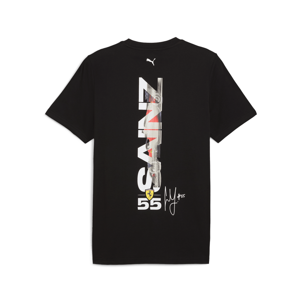 Scuderia Ferrari F1 Puma Men's Carlos Sainz "95 Years" Driver T-Shirt -White/Black T-shirts Scuderia Ferrari 