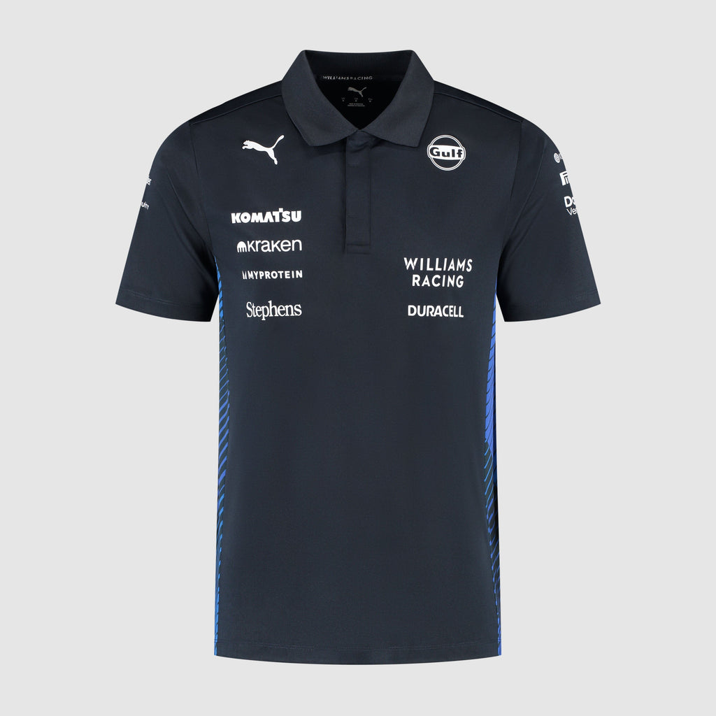 Williams Racing F1 2025 Men's Team Polo Shirt - Navy Polos Williams Racing 