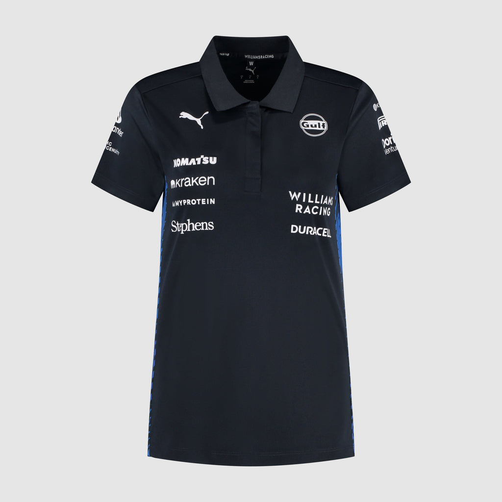 Williams Racing F1 2025 Women's Team Polo Shirt - Navy Polos Williams Racing 