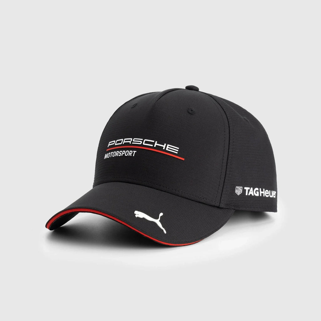 Porsche Motorsport Team Hat - Black/White/Red Hats Porsche Black 