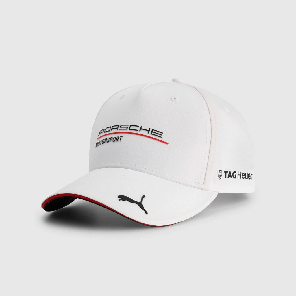 Porsche Motorsport Team Hat - Black/White/Red Hats Porsche White 