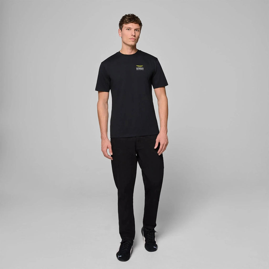 Aston Martin F1 Tech Men's Wireframe Graphic T-Shirt - Black T-shirts Aston Martin F1 