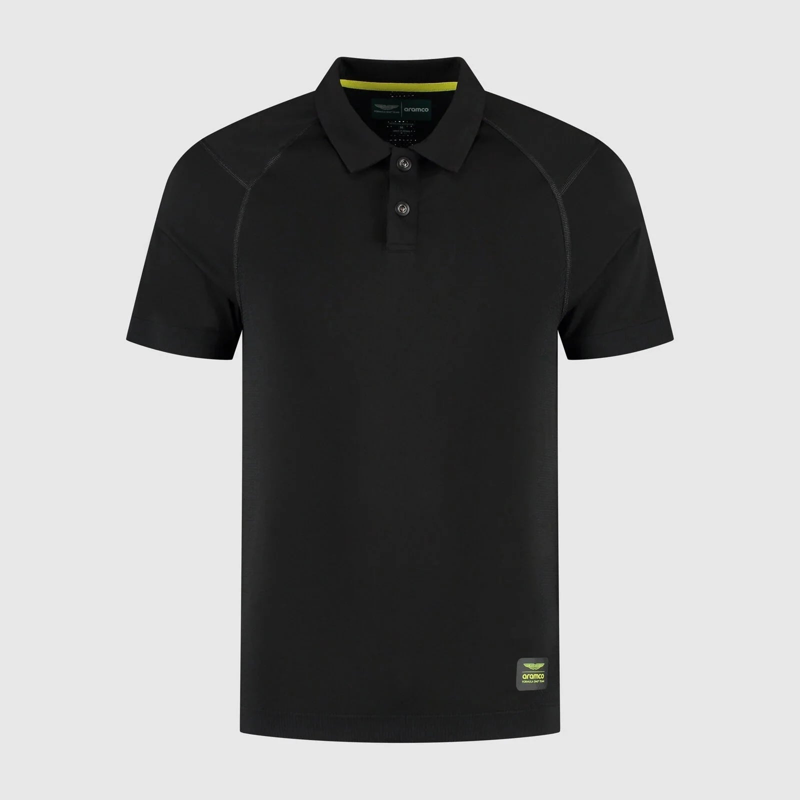 Aston Martin F1 Tech Men's Seamless Polo Shirt - Black Polos Aston Martin F1 