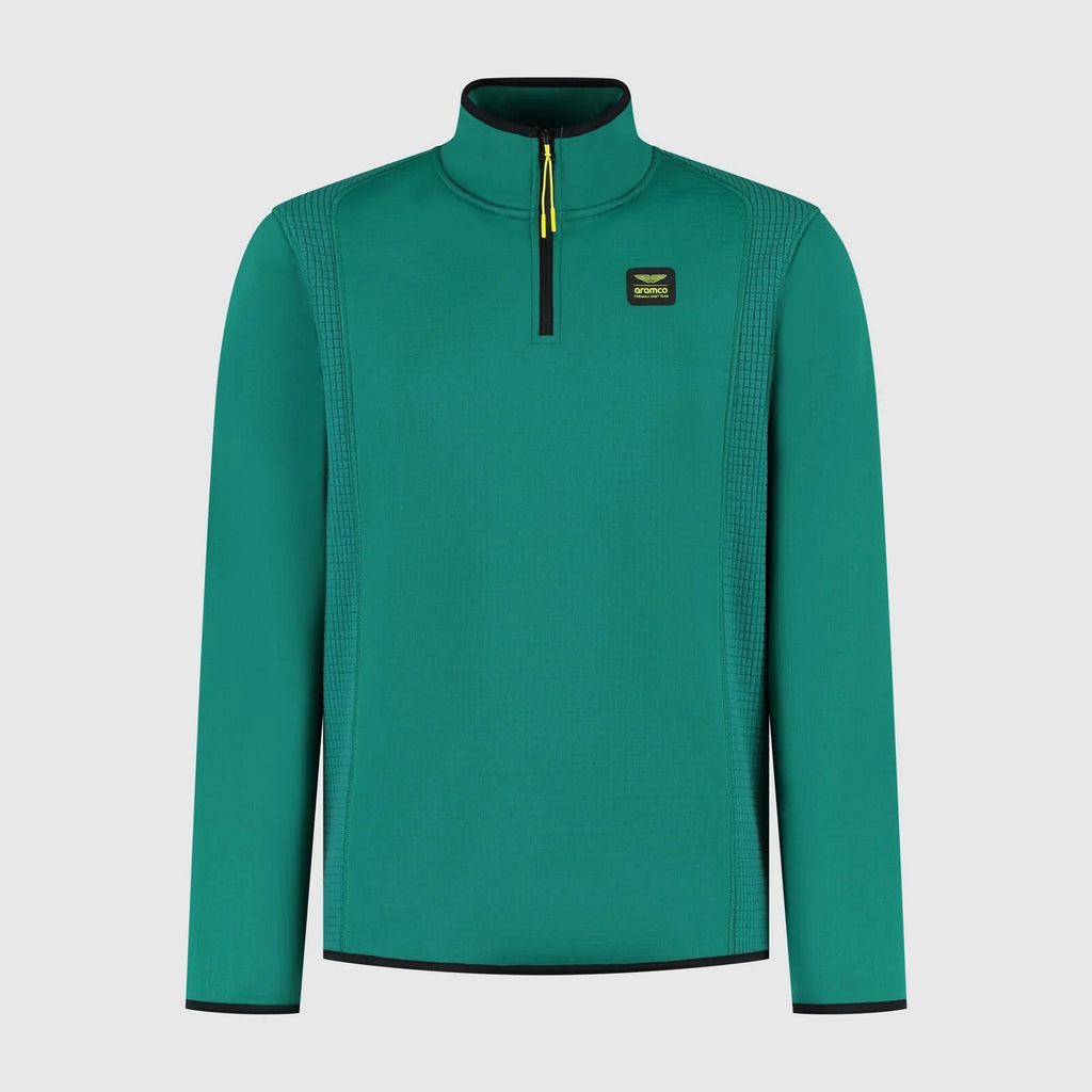 Aston Martin F1 Tech Men's 1/4 Zip Sweater - Green Sweaters Aston Martin F1 