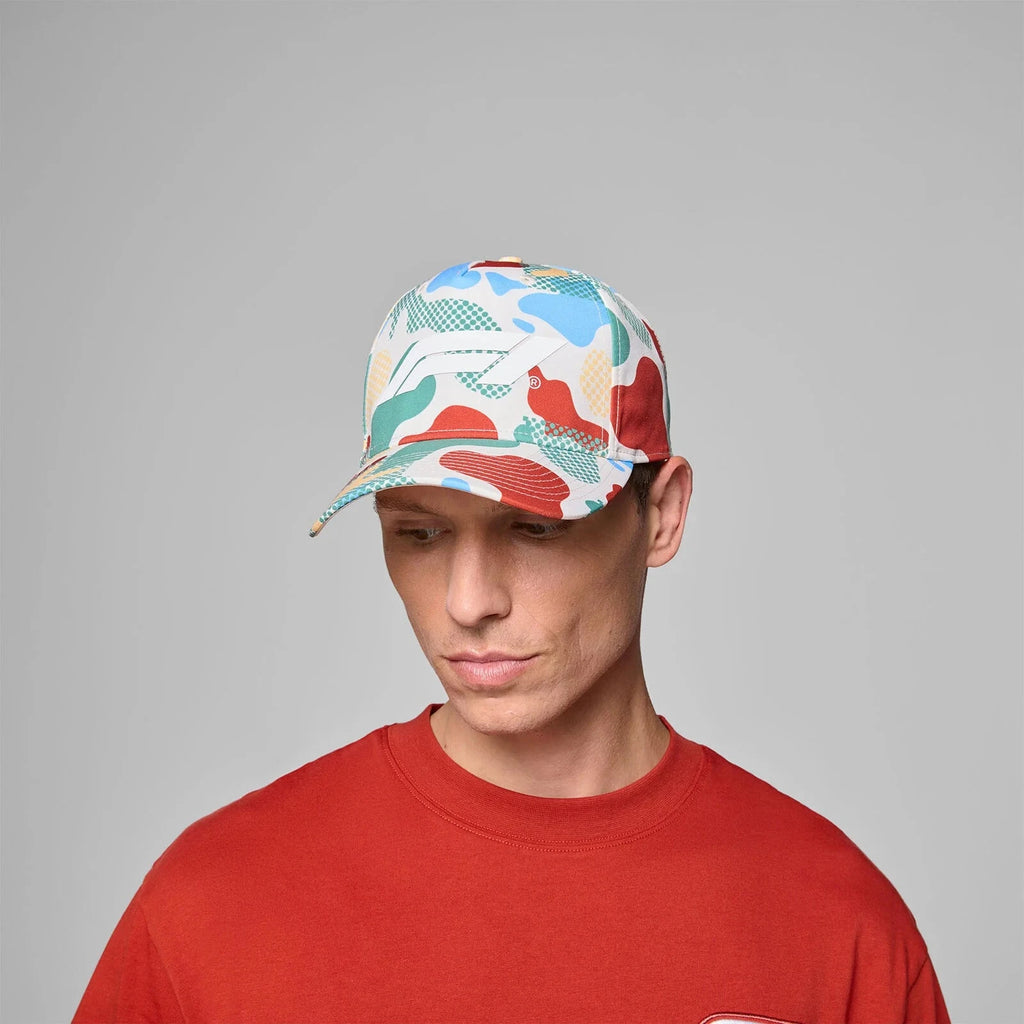 Formula 1 Tech Collection F1 Camo Baseball Hat - Cream Hats Formula 1 