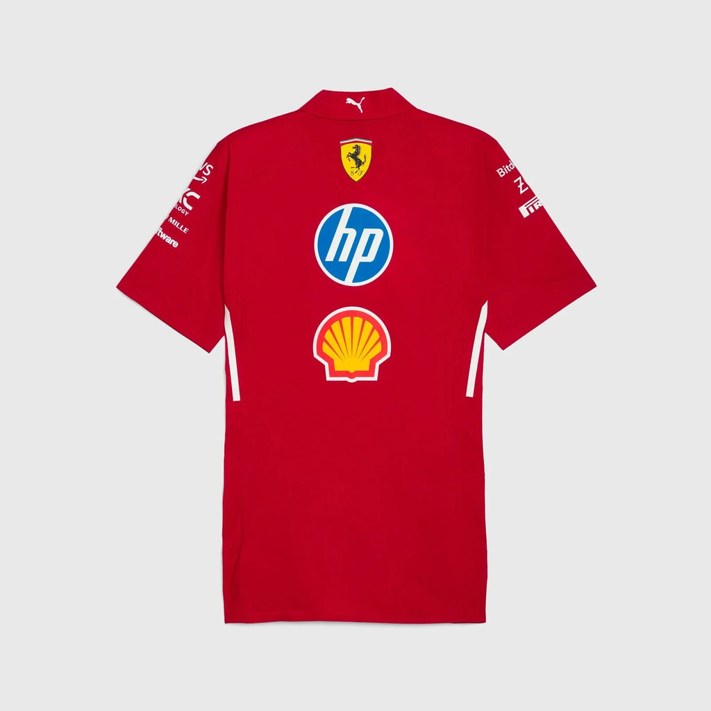 Scuderia Ferrari F1 2025 Team Button Down Shirt - Dark Cherry Shirts Scuderia Ferrari 