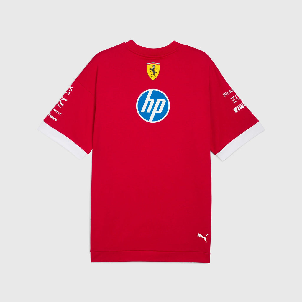 Scuderia Ferrari F1 2025 Men's Team Oversized T-Shirt - Dark Cherry T-shirts Scuderia Ferrari 