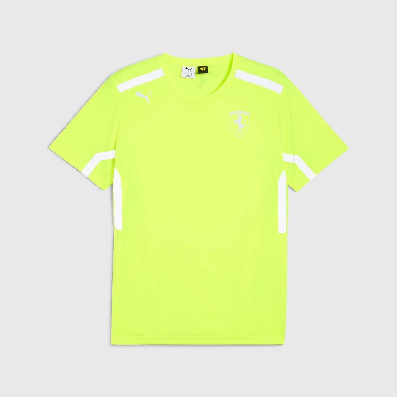 Scuderia Ferrari F1 2025 Men's Team Set Up T-Shirt - Safety Yellow T-shirts Scuderia Ferrari 