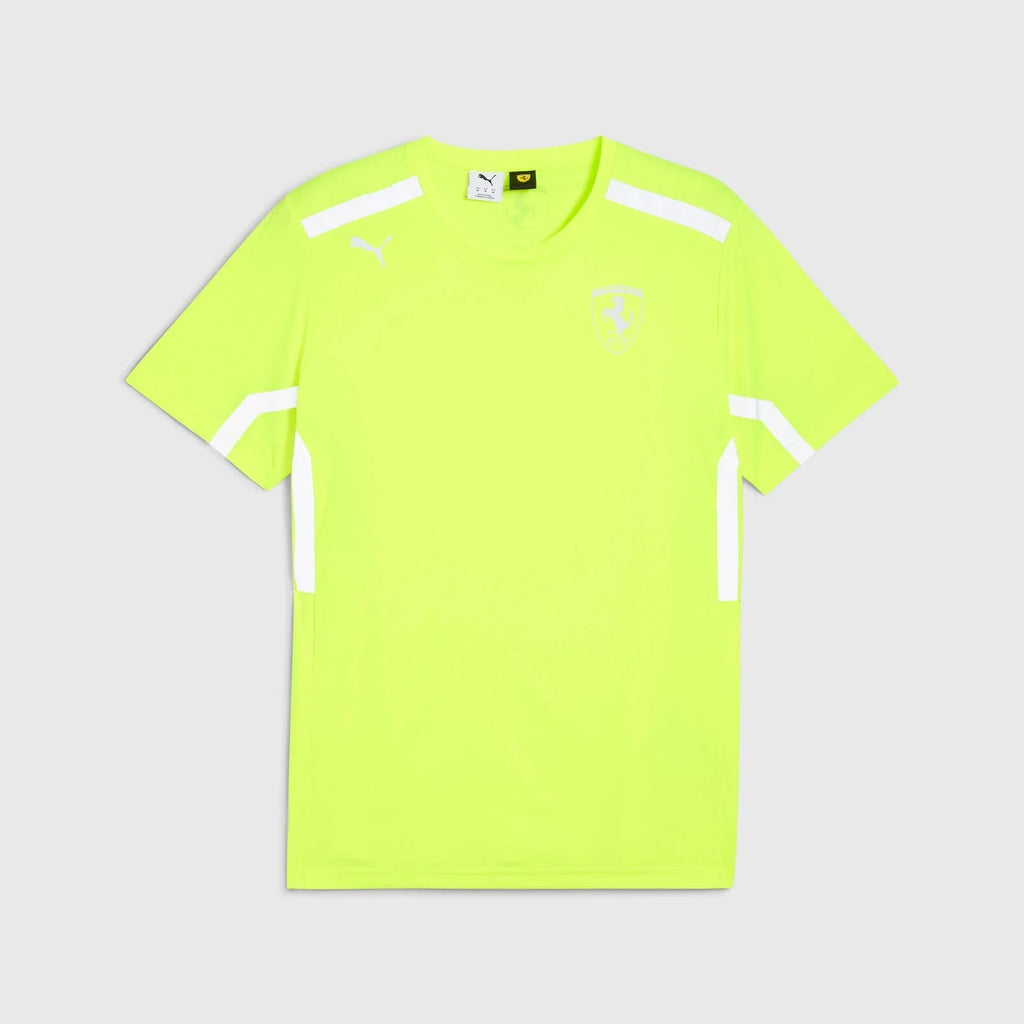 Scuderia Ferrari F1 2025 Men's Team Set Up T-Shirt - Safety Yellow T-shirts Scuderia Ferrari 