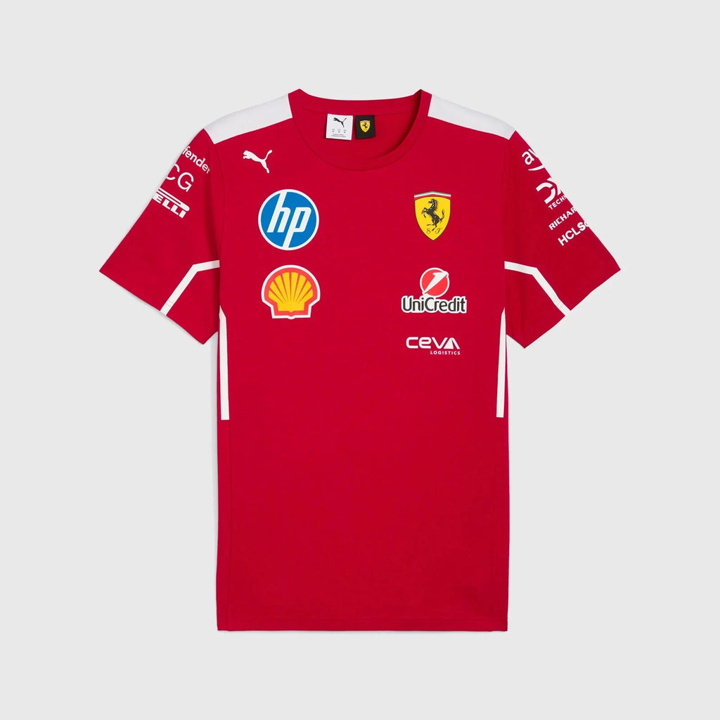 Scuderia Ferrari F1 2025 Women's Team T-Shirt - Dark Cherry T-shirts Scuderia Ferrari 