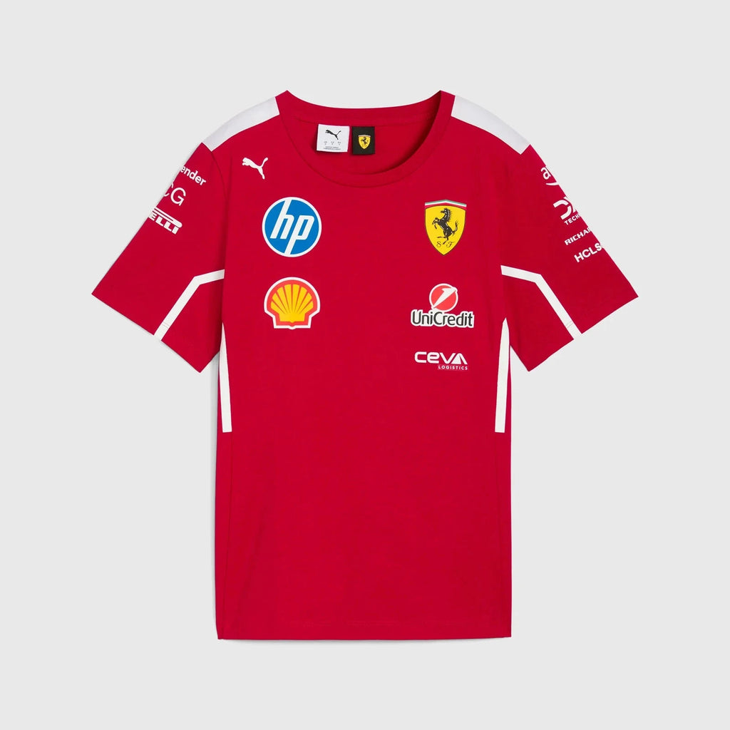 Scuderia Ferrari F1 2025 Kids Team T-Shirt - Youth Dark Cherry T-shirts Scuderia Ferrari 