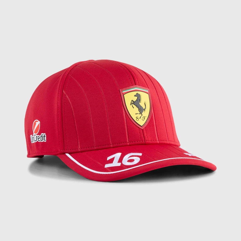Scuderia Ferrari F1 2025 Charles Leclerc Team Driver Dark Cherry Red Hat - Adult/Kids Hats Scuderia Ferrari 