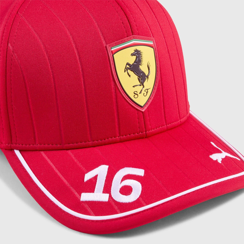 Scuderia Ferrari F1 2025 Charles Leclerc Team Driver Dark Cherry Red Hat - Adult/Kids Hats Scuderia Ferrari 