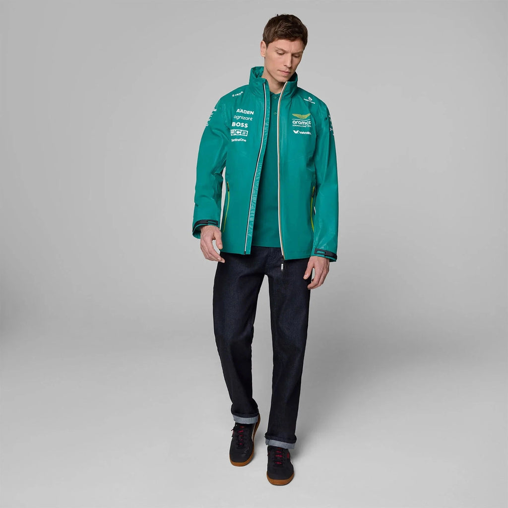 Aston Martin F1 2025 Team Rain Jacket - Green Jackets Aston Martin F1 