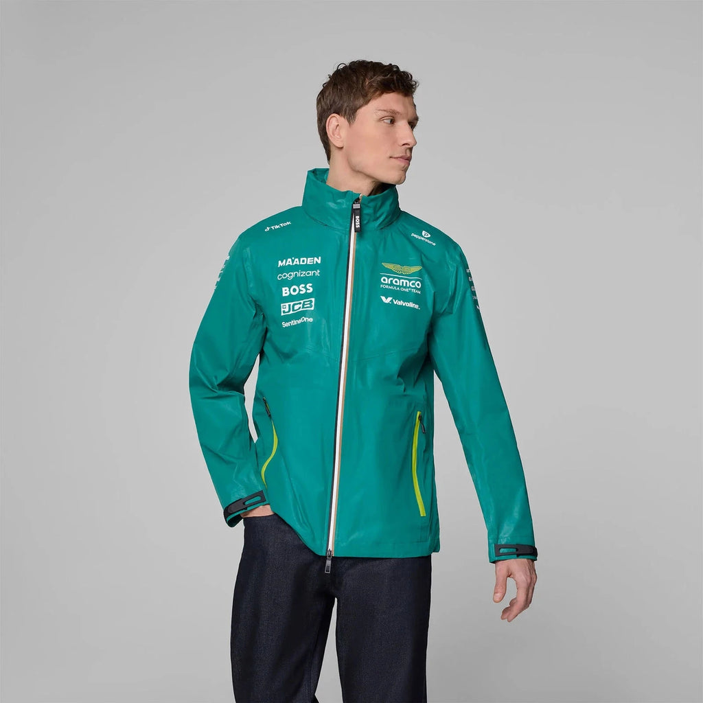 Aston Martin F1 2025 Team Rain Jacket - Green Jackets Aston Martin F1 