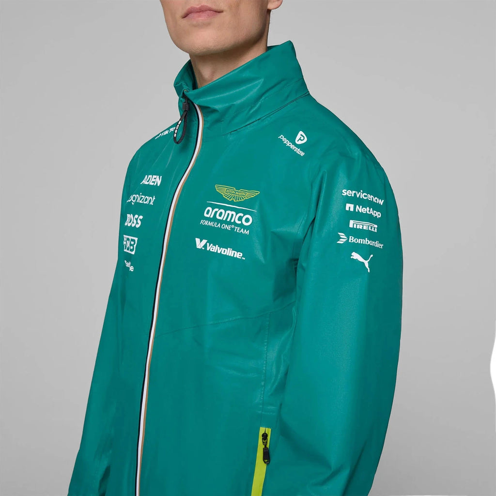 Aston Martin F1 2025 Team Rain Jacket - Green Jackets Aston Martin F1 